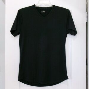 Men's CUTS Curve Hem Pyca Pro Solid Black Short Sleeve T-Shirt Tee M